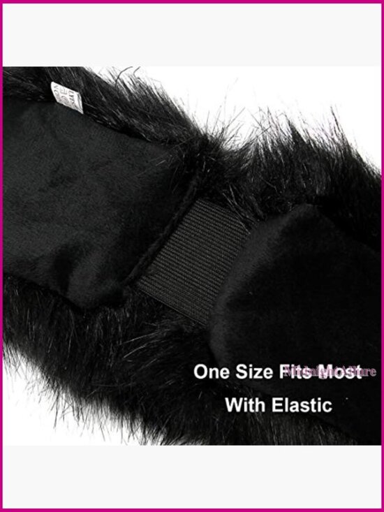 Faux Fur Headband Winter Earwarmer Stretch Earmuff Polar Fleece Lined main image 5